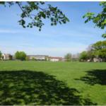 Looking Across the Village Green towards the shops & The Leather Bottle, from The Horseshoe.